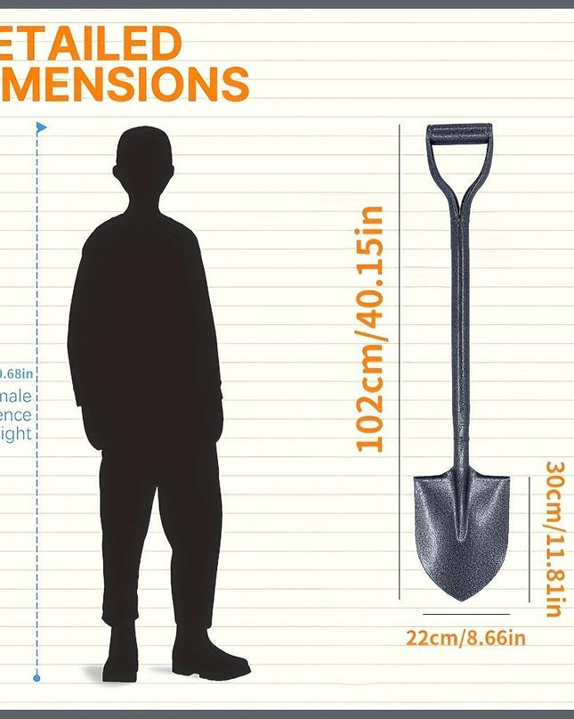 Large Carbon Steel Shovel For Gardening Agricultural Digging Garden Tools,Please Note That This Product Is Shipped By Yourself For The Average Shipping Cost