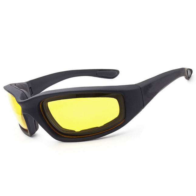 Cycling Sunglasses UV400 Wrap Around Sports Eyewear | Wind Resistant Shades for Cycling, Fishing & Driving – 3 Pack