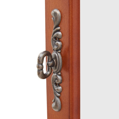 Corner Curio Cabinet With Lights, Adjustable Tempered Glass Shelves, Mirrored Back, Display Cabinet