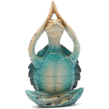 Sea Turtle Statue – Meditating Yoga Decor for Beach & Zen Home Office