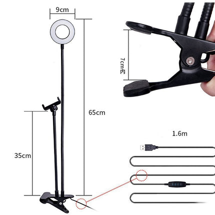 Selfie Ring Light with Stand and Phone Holder – Adjustable LED Lighting for Makeup, Live Streaming, and Photography