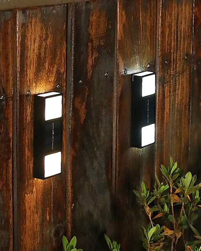 Solar Outdoor Wall Lamp Waterproof Decorative Bidirectional Sensing Atmosphere