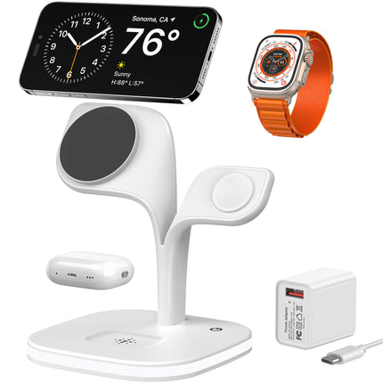 5-in-1 Multi Wireless Charging Station – Fast Multi-Device Charging Dock with USB-C & Night Light
