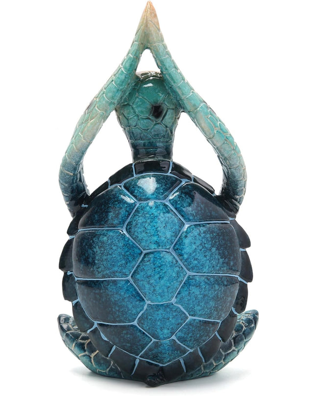 Sea Turtle Statue – Meditating Yoga Decor for Beach & Zen Home Office
