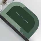 Trapezoidal Rounded Green / 40x60cm