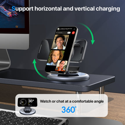 MagSafe 3-in-1 Wireless Charger – Fast Apple MagSafe Charging Station for iPhone, Watch & AirPods
