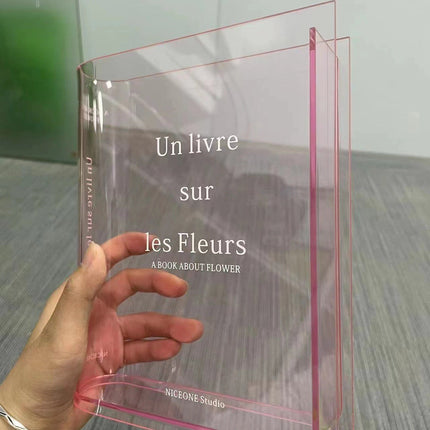 Transparent Acrylic Book Vase Living Room Hydroponic Flower