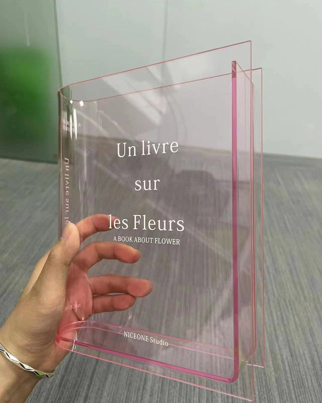 Transparent Acrylic Book Vase Living Room Hydroponic Flower