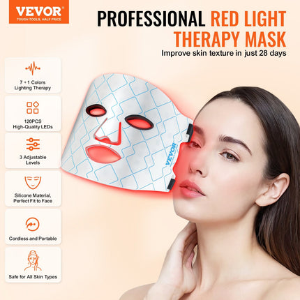 VEVOR 7-Color Red Light Therapy Mask