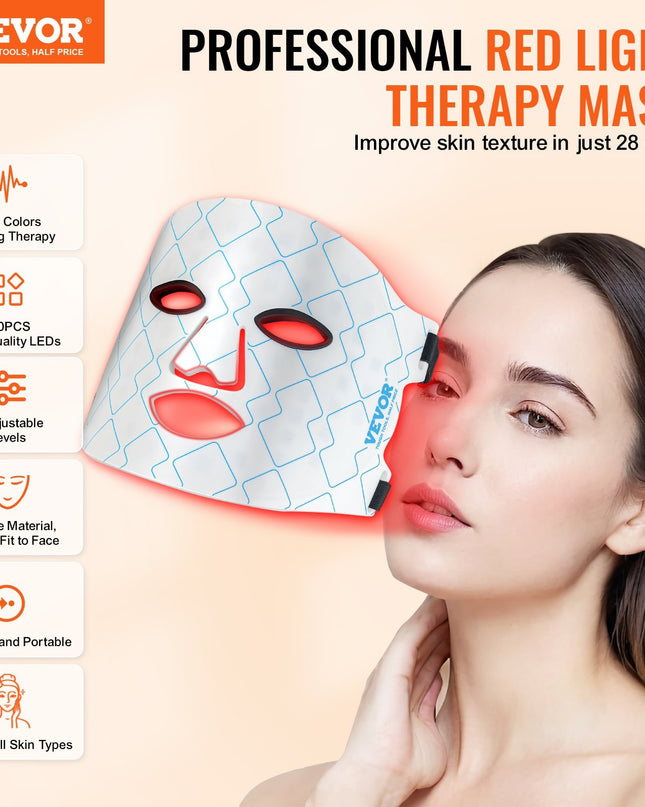 VEVOR 7-Color Red Light Therapy Mask