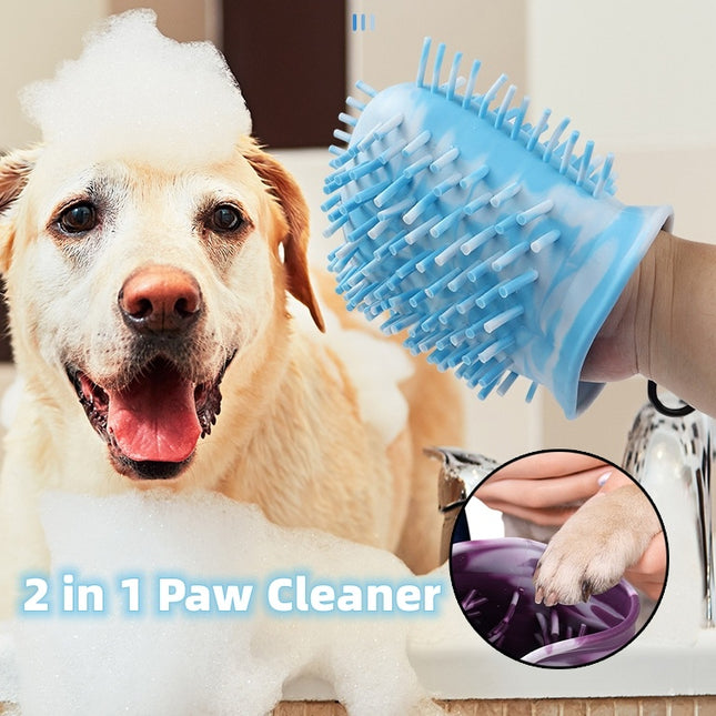 2-in-1 Dog Paw Washing Cup – Portable Muddy Dog Paw Cleaner & Pet Paw Pad Brush