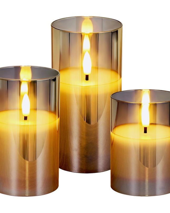 Flameless LED Candles 3 Pack Battery Operated Candles With Remote Control, Realistic Flickering Candles For Safe Ambiance