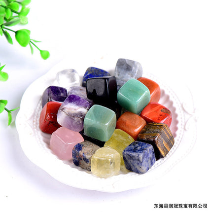 Natural Crystal Cube Rough Polishing Aromatherapy Stone Diffuser Stone White Crystal Rough Decorative Pendulum