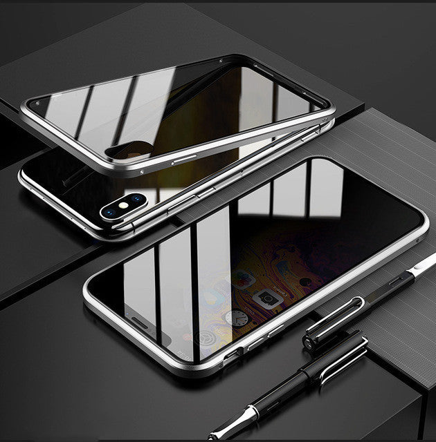 Magnetic Phone Case with Privacy Glass – iPhone 13 MagSafe Clear Protective Case