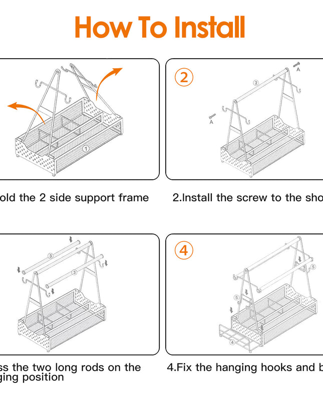Utensil Caddy Metal Grill Caddy With Paper Towel Holders Utensil Holder For Outdoor Picnic Barbecue Camping Grilling Tools Storage Organizer Barbecue Accessories