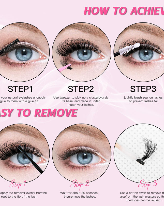 32 Rows Cluster Lash Extensions Set