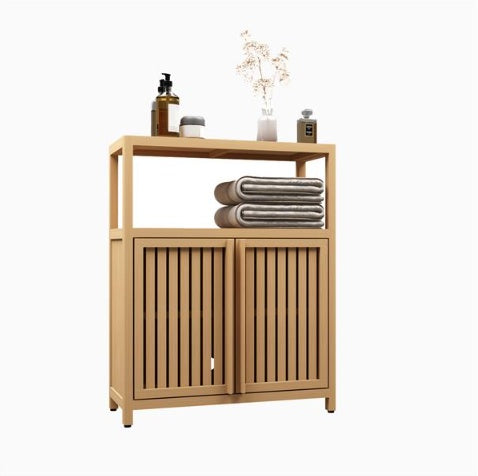 Large Capacity Bamboo Storage Cabinet