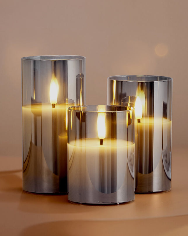 Flameless LED Candles 3 Pack Battery Operated Candles With Remote Control, Realistic Flickering Candles For Safe Ambiance