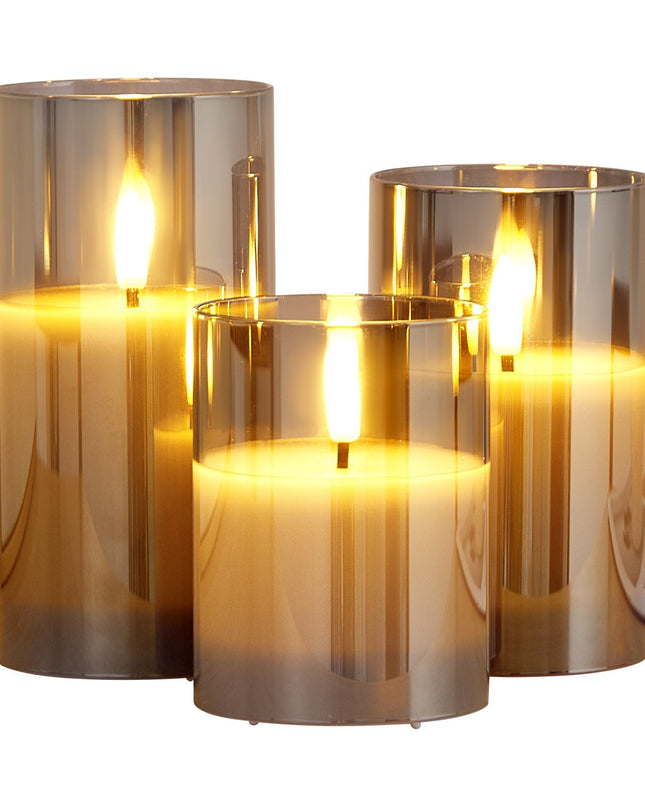Flameless LED Candles 3 Pack Battery Operated Candles With Remote Control, Realistic Flickering Candles For Safe Ambiance